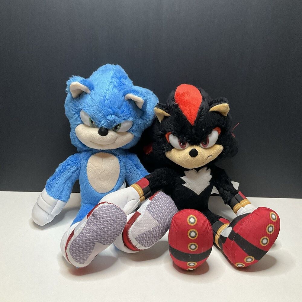 Sonic The Hedgehog Sonic & Shadow Movie 3 Plush 13" Plush Toy Jakks Pacific